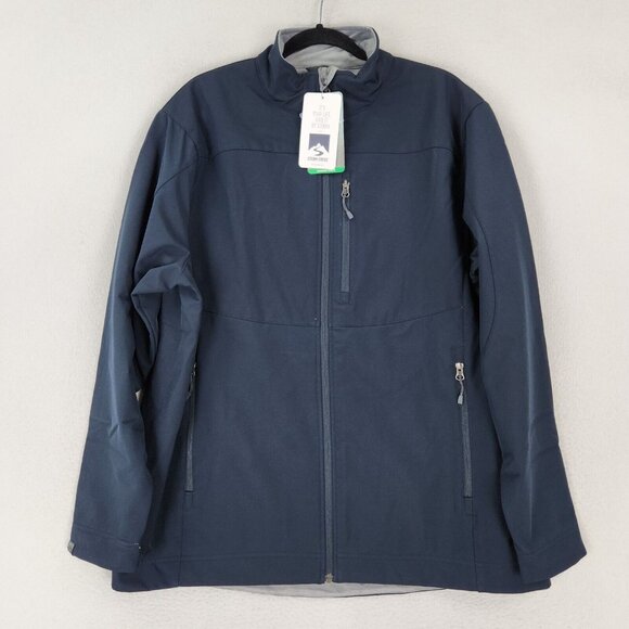 Storm Creek Jacket Men Extra Large Navy Blue Guardian Velvet Lined Softshell NEW